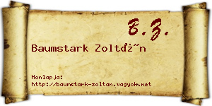 Baumstark Zoltán névjegykártya