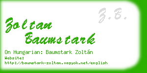 zoltan baumstark business card